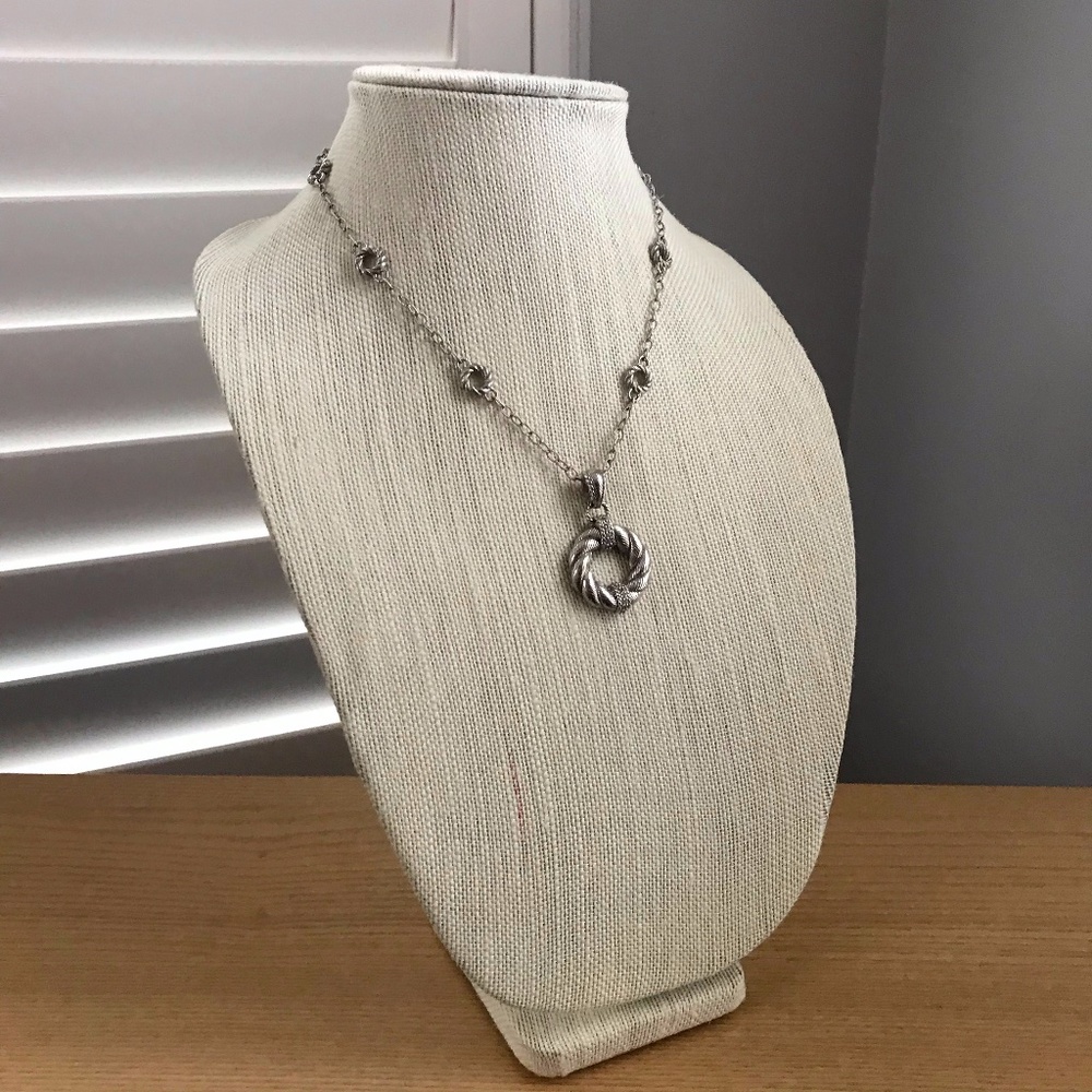 Judith Ripka Sterling Silver Circle Link Necklace